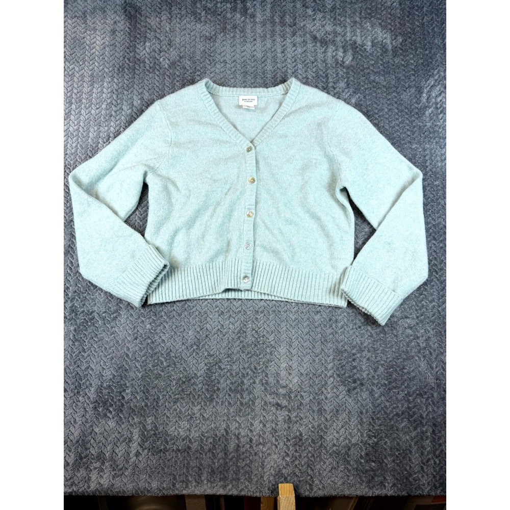 Song Of Style by Aimeeโ Song Cardigan Sweater Womens Small Blue Nylon Stretch